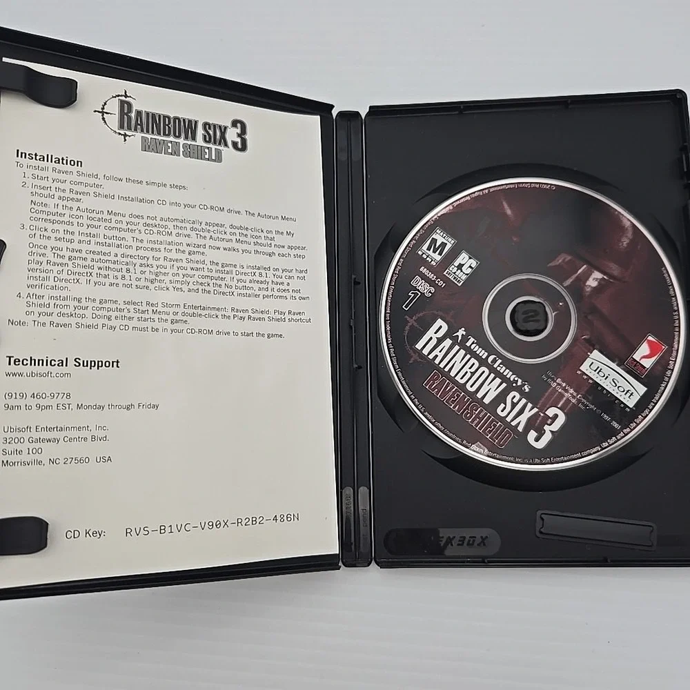 Tom Clancy's Rainbow Six 3 Reven Shield PC Video Game‎ 2003 2 Discs